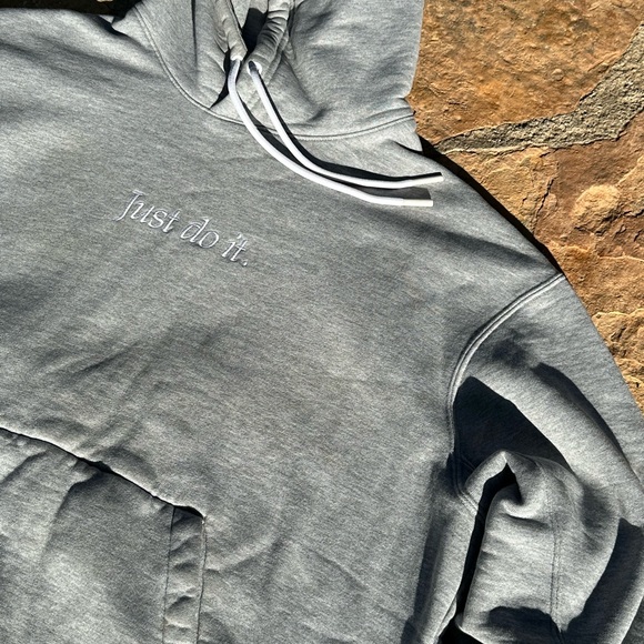 Nike Sportswear Fleece Hoodie Sweater Gray Mens Size Medium - Picture 4 of 5